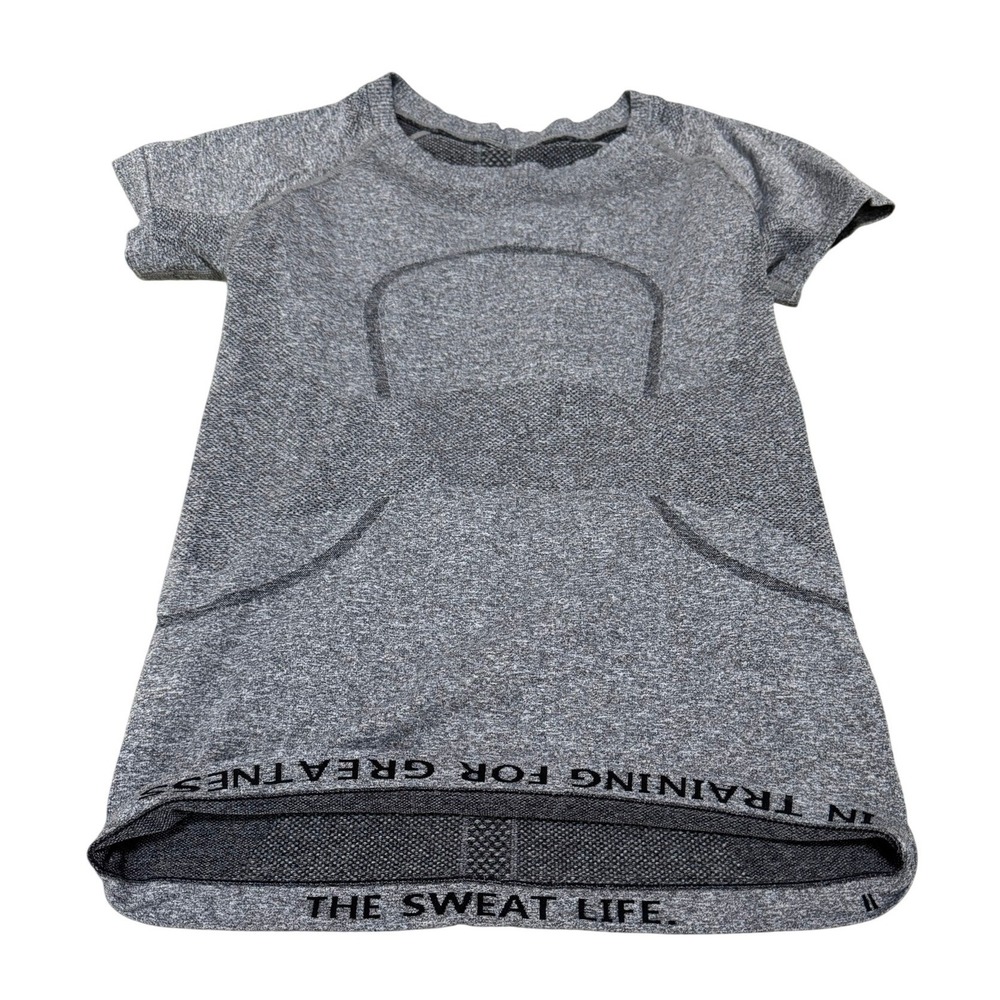 Lululemon Swiftly Tech Short Sleeve Seamless Running Top Gray Women's Size 2 - Picture 7 of 7